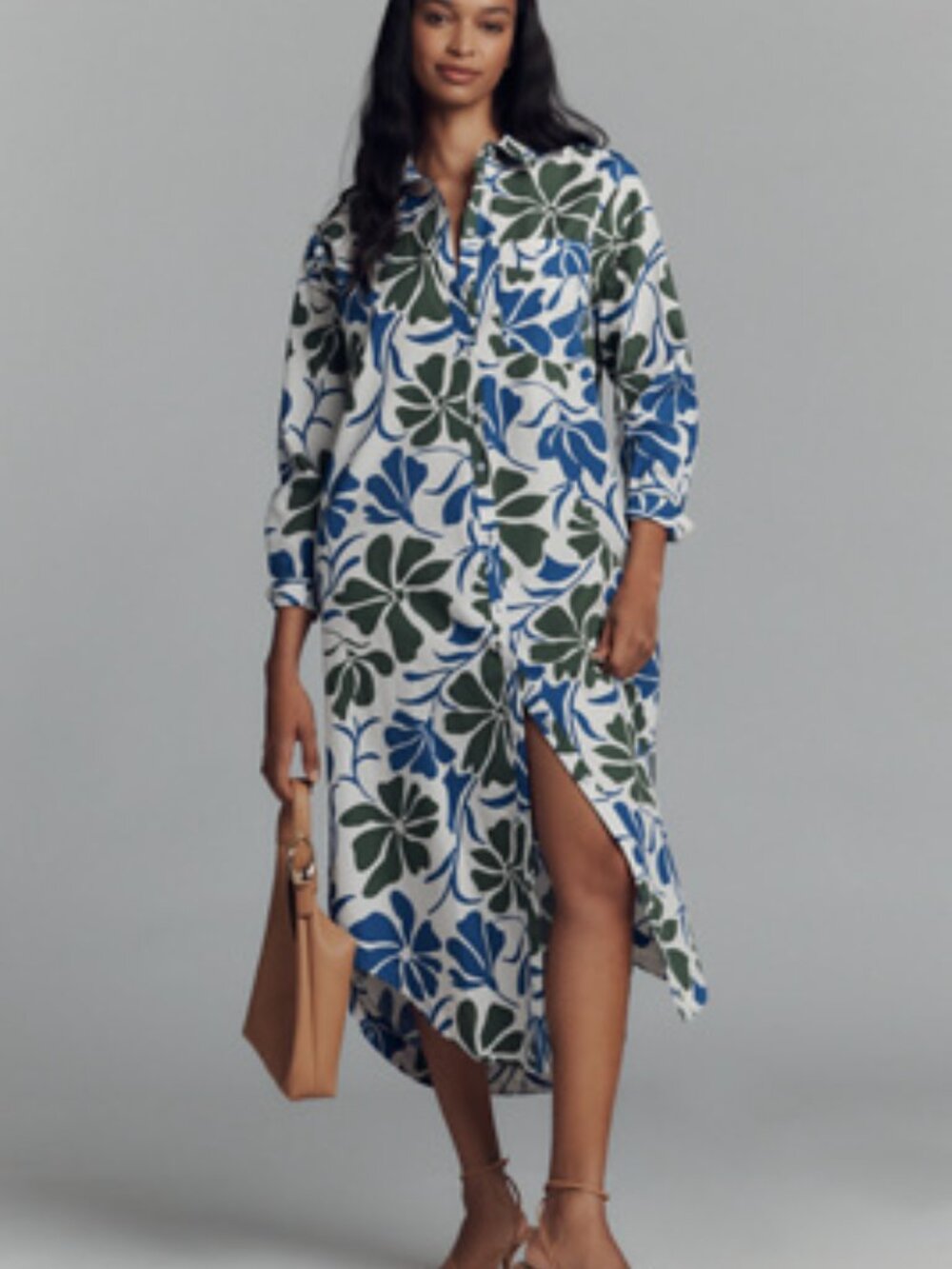Maeve Soren Long-Sleeve Shirt Dress Anthropologie - Picture 6 of 6
